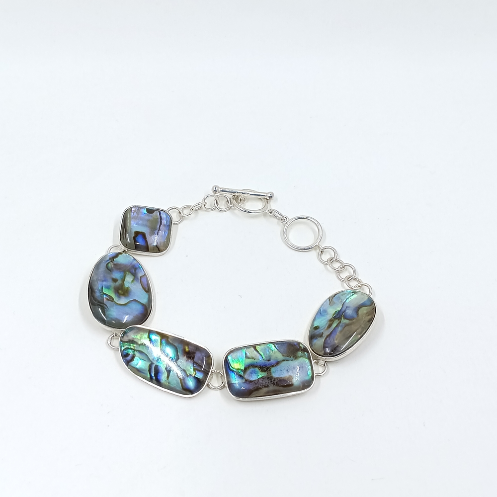 Elegant 925 Silver and Abalone Bracelet